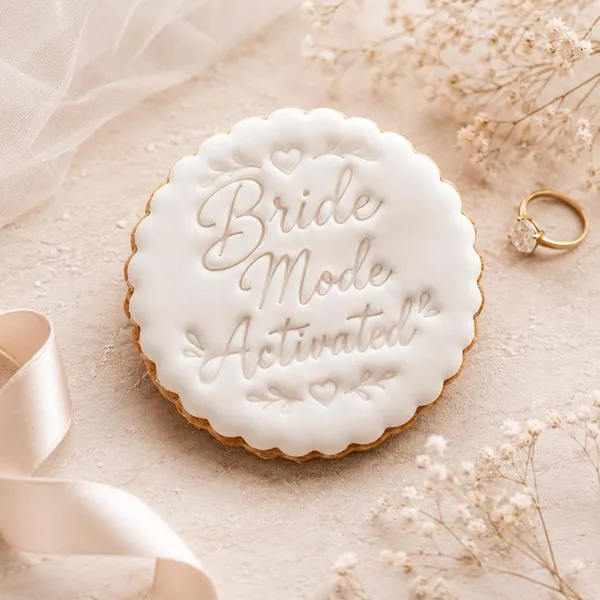 Формичка и ембосер „Bride Mode Activated“ — моминско парти