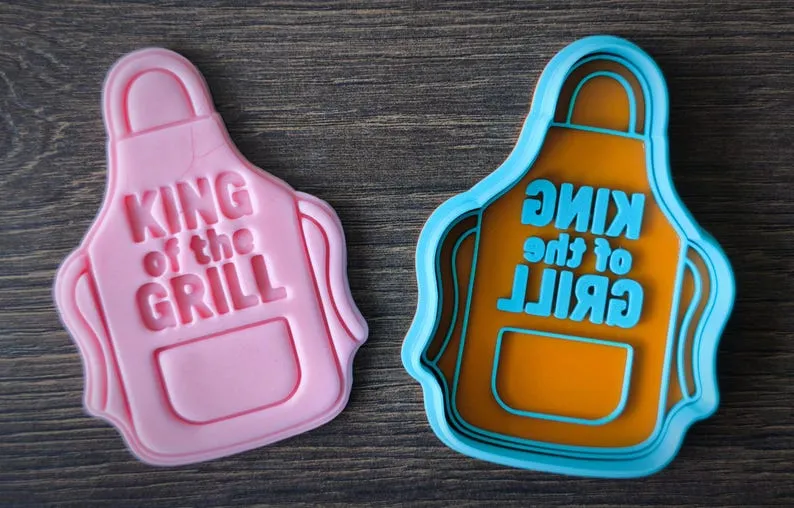 Формичка и ембосер престилка „King of the Grill“ — Ден на бащата, барбекю